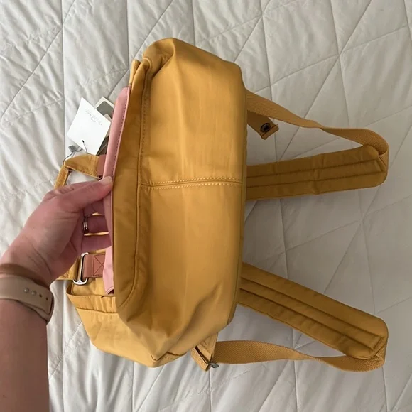 Doughnut Macaroon Backpack in yellow x rose NEW with Tags - Picture 10 of 16